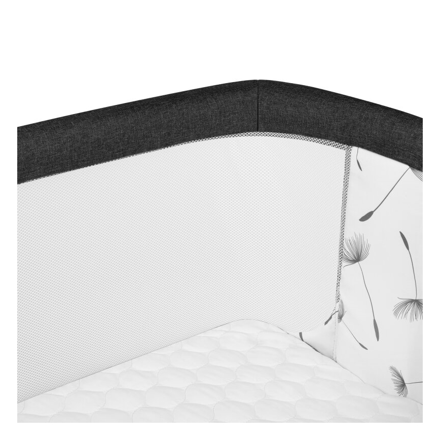 Lionelo - Babybett 3‑in‑1 AURORA Grau Graphit