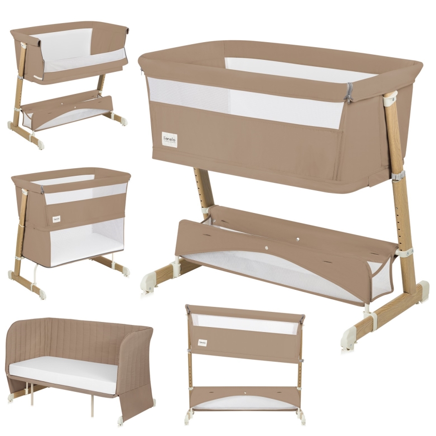 Lionelo - Babybett 5-in-1 THOMI PLUS Beige Karamell