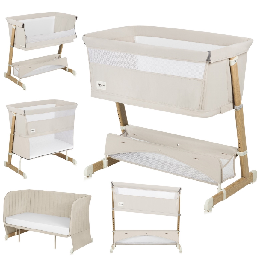 Lionelo - Babybett 5-in-1 THOMI PLUS Sandbeige