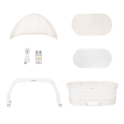 Lionelo - Babybett mit Waage CORAL White
