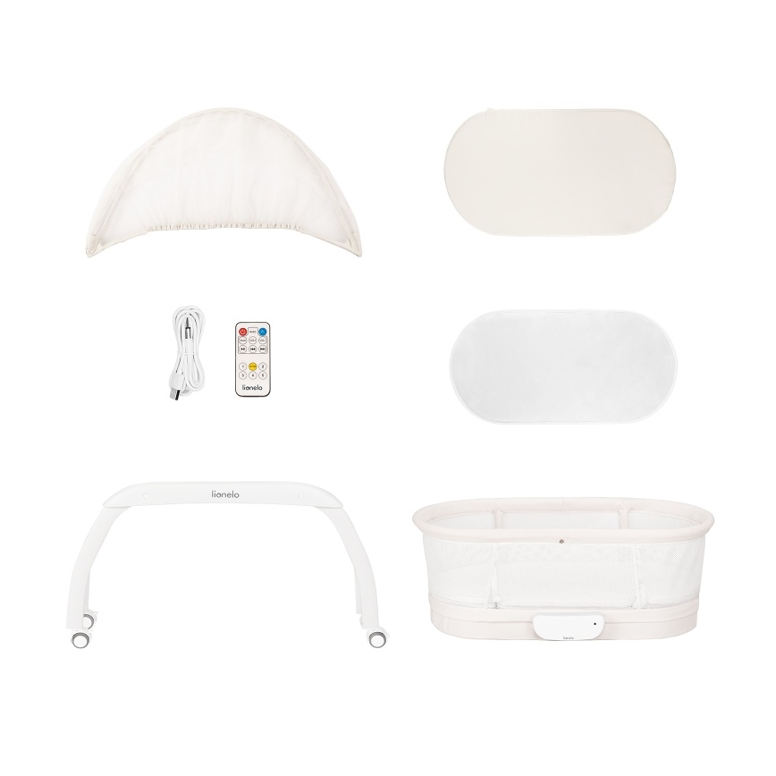 Lionelo - Babybett mit Waage CORAL White