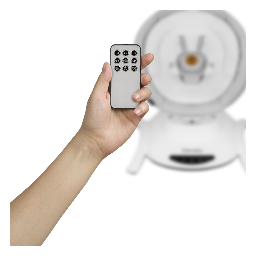 Lionelo - Babyschaukel mit Melodie BELLA Grau Beton + Fernbedienung