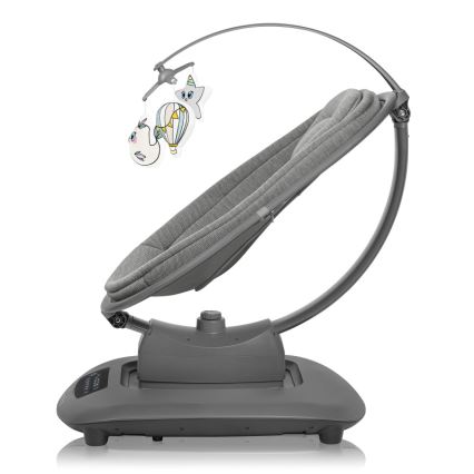 Lionelo - Babyschaukel mit Melodie BLOSSOM Grey Concrete + Fernbedienung