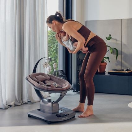 Lionelo - Babyschaukel mit Melodie BLOSSOM Pink Mauve + Fernbedienung