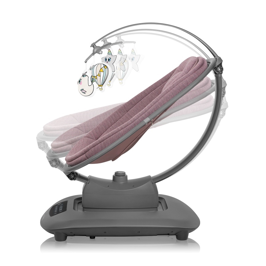 Lionelo - Babyschaukel mit Melodie BLOSSOM Pink Mauve + Fernbedienung