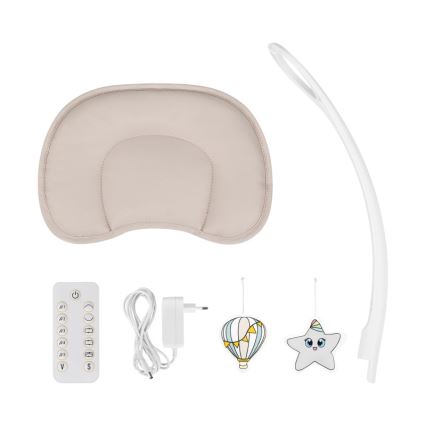 Lionelo - Babyschaukel mit Melodie OLIVIA Beige Natural + Fernbedienung