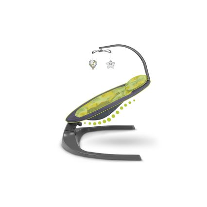 Lionelo - Babywippe mit Melodie RALF 4xAA Betongrau + Fernbedienung