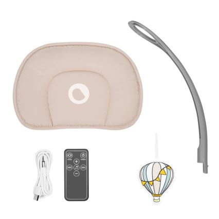 Lionelo - Babywippe mit Melodie RIO 4xC Beige Latte + Fernbedienung