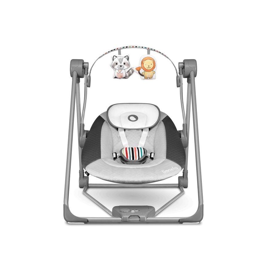 Lionelo - Babywippe OTTO 4xLR14 Gemütliches Grau