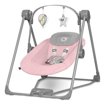 Lionelo - Babywippe OTTO 4xLR14 Pink Baby