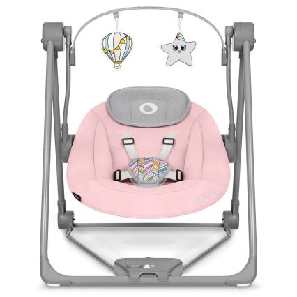 Lionelo - Babywippe OTTO 4xLR14 Pink Baby