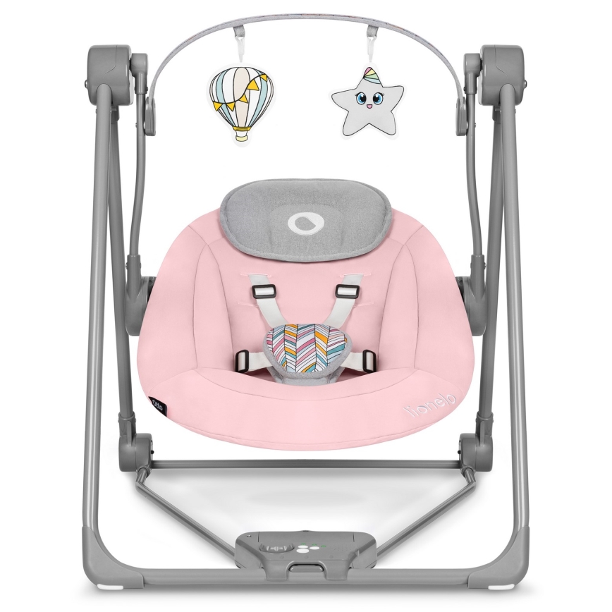 Lionelo - Babywippe OTTO 4xLR14 Pink Baby
