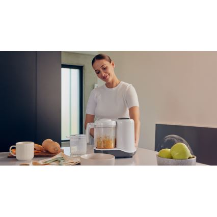 Lionelo - Dampfgarer 5-in-1 BABYMENU 110W/230V weiß/grau