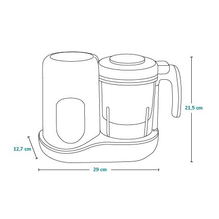 Lionelo - Dampfgarer 5-in-1 BABYMENU 110W/230V weiß/grau