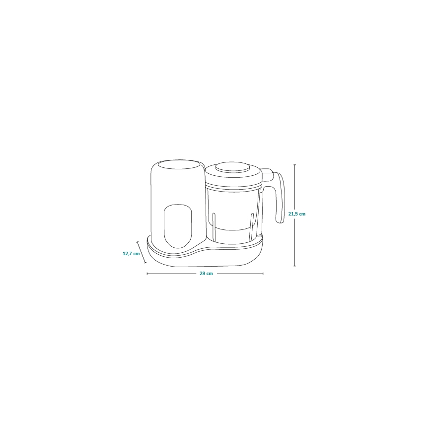 Lionelo - Dampfgarer 5in1 BABYMENU 110W/230V weiß/grau