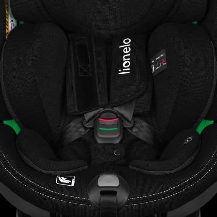 Lionelo - Kindersitz mit Basis, drehbar HARMONY i-Size 40-150 cm schwarz