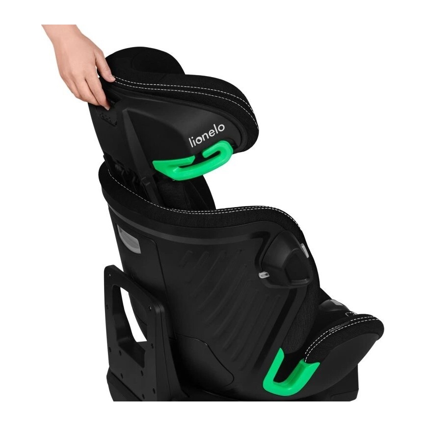 Lionelo - Kindersitz mit Basis, drehbar HARMONY i-Size 40-150 cm schwarz
