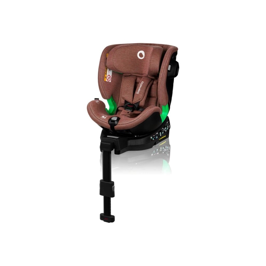 Lionelo - Kindersitz mit Basis, drehbar HARMONY i-Size 40-150 cm ziegelrot