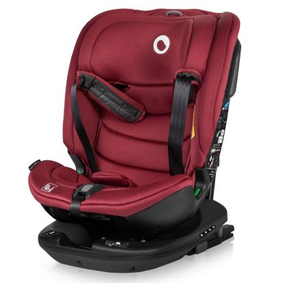 Lionelo - drehbarer Autokindersitz BASTIAAN mit Basis i-Size 40-150 cm Burgunderrot