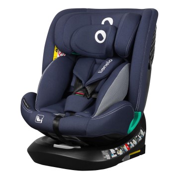 Lionelo - Drehbarer Autokindersitz mit Base BASTIAAN ONE i-Size 40-150 cm Navyblau