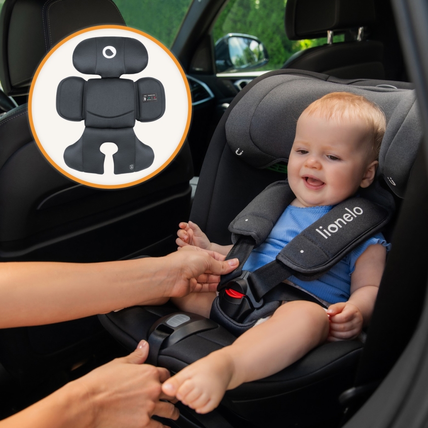 Lionelo - Drehbarer Autokindersitz mit Basis BASTIAAN i-Size 40-150 cm Grey Stone