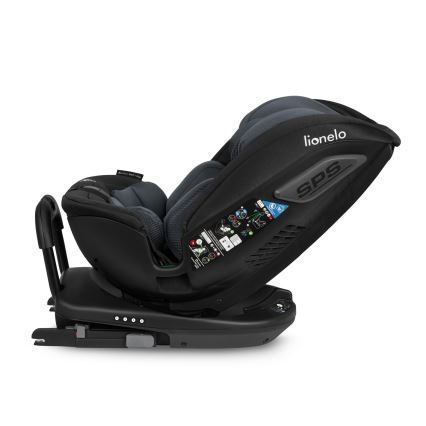 Lionelo - Drehbarer Autokindersitz mit Basis BASTIAAN i-Size 40-150 cm Grey Stone