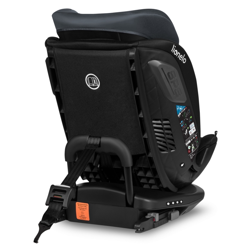 Lionelo - Drehbarer Autokindersitz mit Basis BASTIAAN i-Size 40-150 cm Grey Stone
