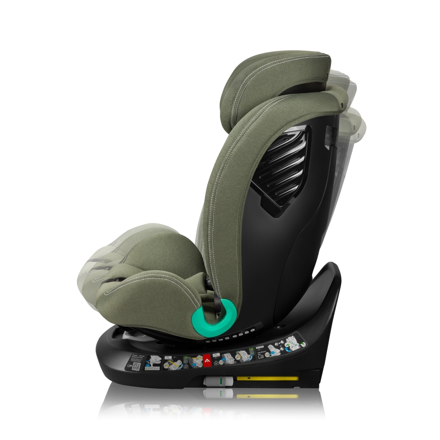 Lionelo - Drehbarer Autokindersitz mit Basis BASTIAAN ONE i-Size 40-150 cm Olivgrün
