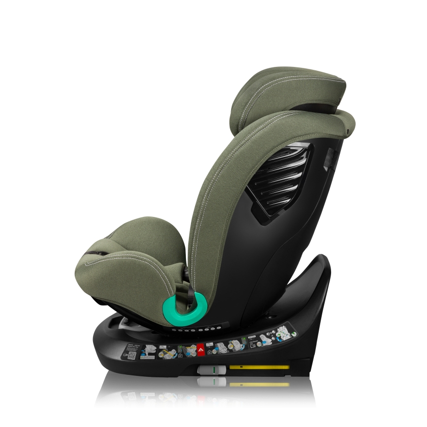 Lionelo - Drehbarer Autokindersitz mit Basis BASTIAAN ONE i-Size 40-150 cm Olivgrün
