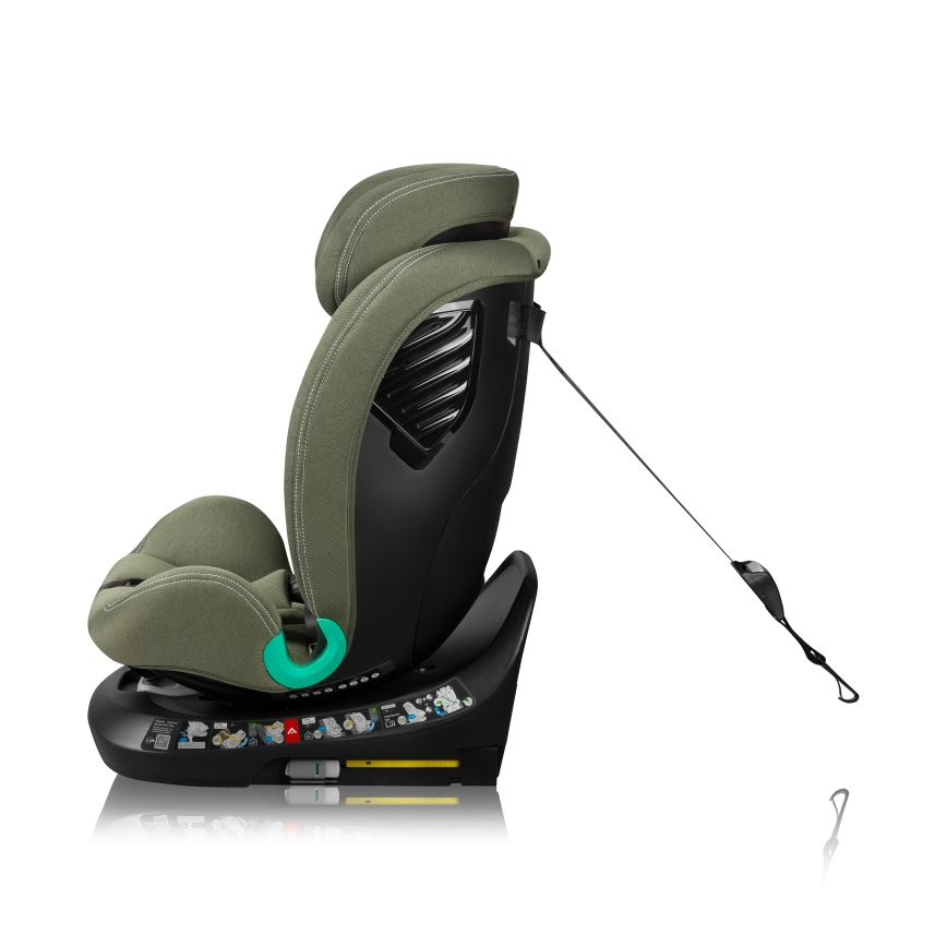 Lionelo - Drehbarer Autokindersitz mit Basis BASTIAAN ONE i-Size 40-150 cm Olivgrün