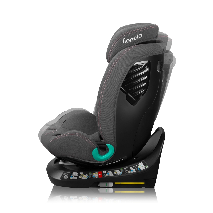 Lionelo - Drehbarer Kindersitz mit Basis BASTIAAN ONE i-Size 40-150 cm Pink Rose