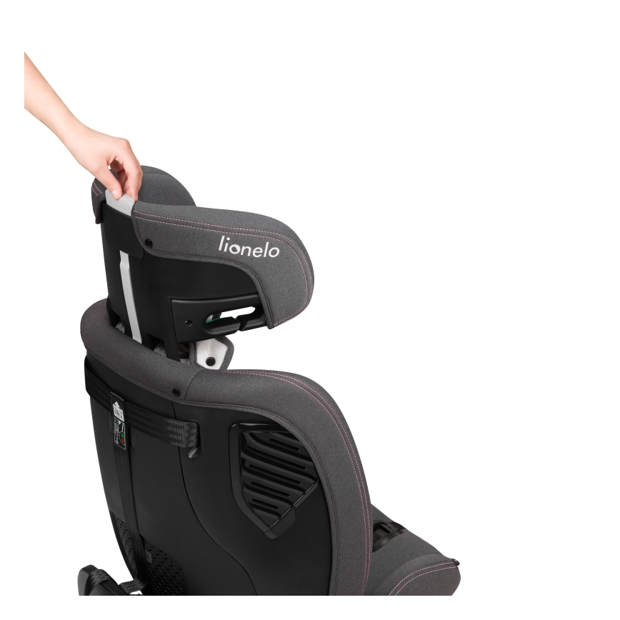 Lionelo - Drehbarer Kindersitz mit Basis BASTIAAN ONE i-Size 40-150 cm Pink Rose