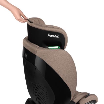 Lionelo - Drehbarer Autokindersitz mit Basis LAVENDER i-Size 76-150 cm Beige Latte