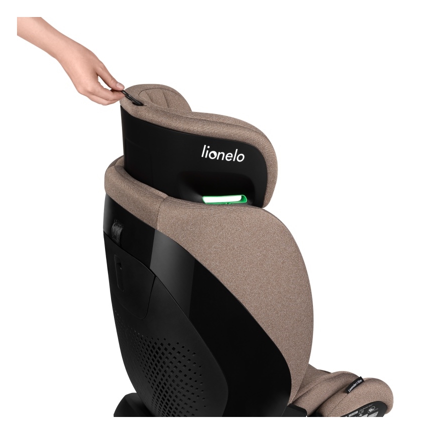 Lionelo - Drehbarer Autokindersitz mit Basis LAVENDER i-Size 76-150 cm Beige Latte
