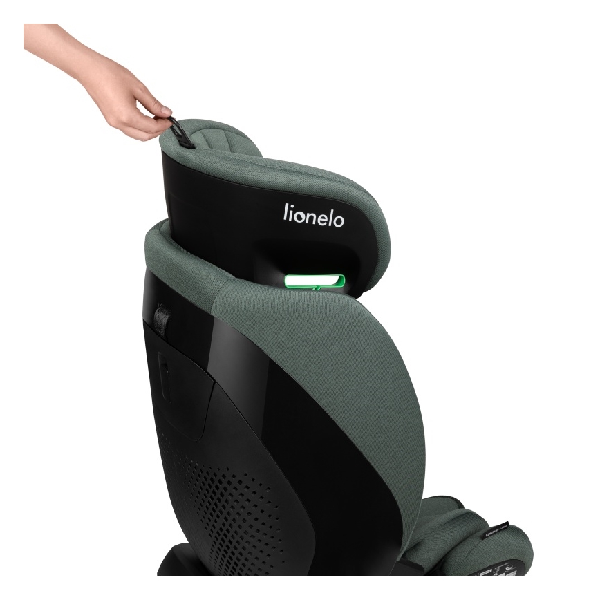 Lionelo - LAVENDER i-Size drehbarer Kindersitz mit Basis 76-150 cm Pistaziengrün
