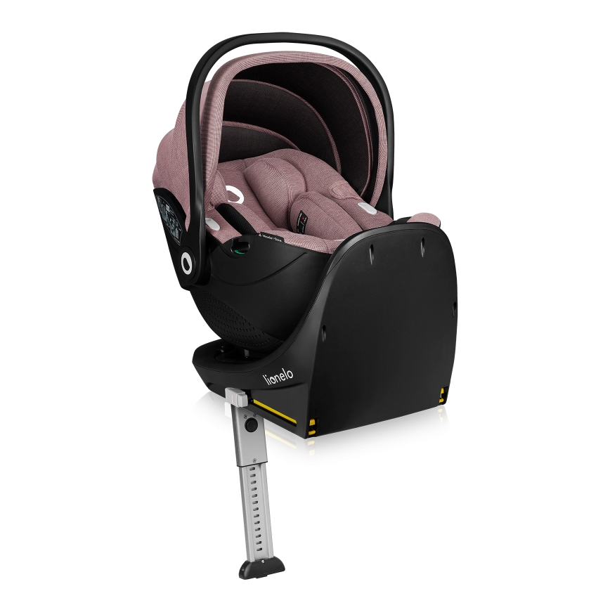 Lionelo - Drehbarer Autokindersitz mit Basis MOXIE SET i-Size 40-87 cm Pink Mauve
