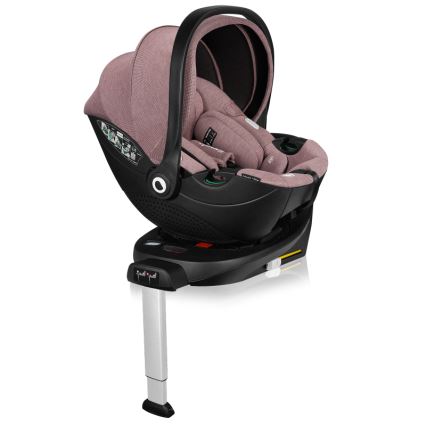 Lionelo - Drehbarer Autokindersitz mit Basis MOXIE SET i-Size 40-87 cm Pink Mauve