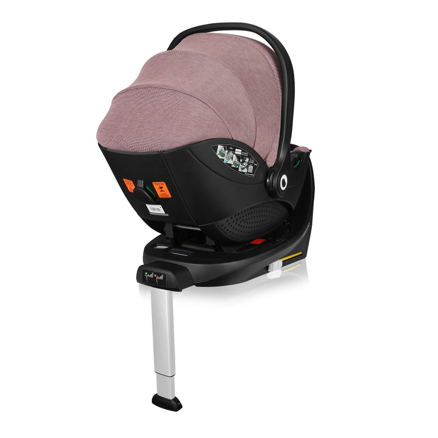Lionelo - Drehbarer Autokindersitz mit Basis MOXIE SET i-Size 40-87 cm Pink Mauve