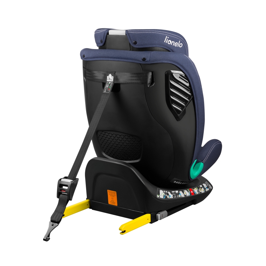 Lionelo - Drehbarer Autokindersitz mit Base BASTIAAN ONE i-Size 40-150 cm Navyblau