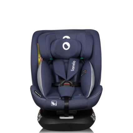 Lionelo - Drehbarer Autokindersitz mit Base BASTIAAN ONE i-Size 40-150 cm Navyblau