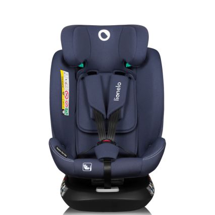 Lionelo - Drehbarer Autokindersitz mit Base BASTIAAN ONE i-Size 40-150 cm Navyblau