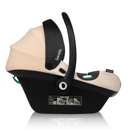 Lionelo - Drehbarer Kindersitz mit Basis ASTRID SET i-Size 40-87 cm Beige Sand