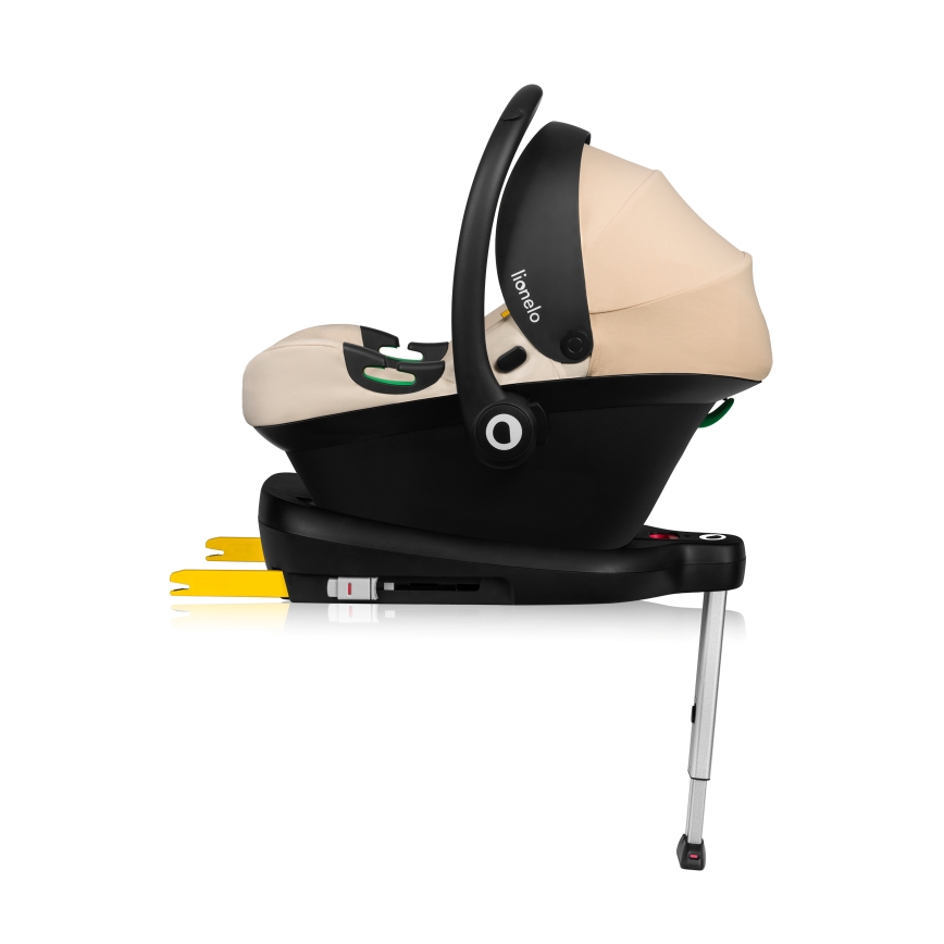 Lionelo - Drehbarer Kindersitz mit Basis ASTRID SET i-Size 40-87 cm Beige Sand