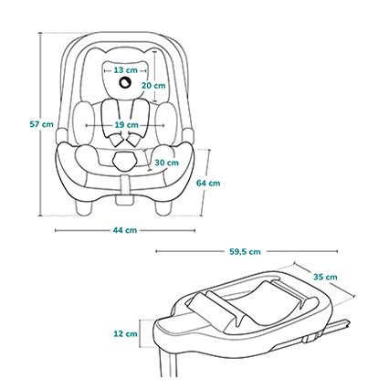 Lionelo - Drehbarer Kindersitz mit Basis ASTRID SET i-Size 40-87 cm Beige Sand