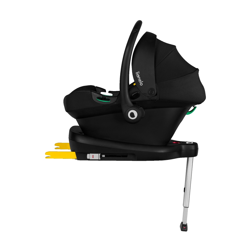 Lionelo - Drehbarer Kindersitz mit Basis ASTRID SET i-Size 40-87 cm Schwarz/Grau