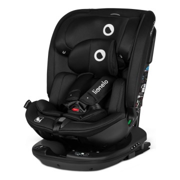 Lionelo - Drehbarer Kindersitz mit Basis BASTIAAN i-Size 40-150 cm Carbon-Schwarz