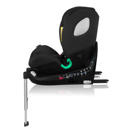 Lionelo - Drehbarer Kindersitz mit Basis BRAAM AIR i-Size 40-150 cm Schwarz Carbon