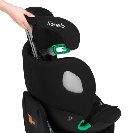 Lionelo - Drehbarer Kindersitz mit Basis BRAAM AIR i-Size 40-150 cm Schwarz Carbon