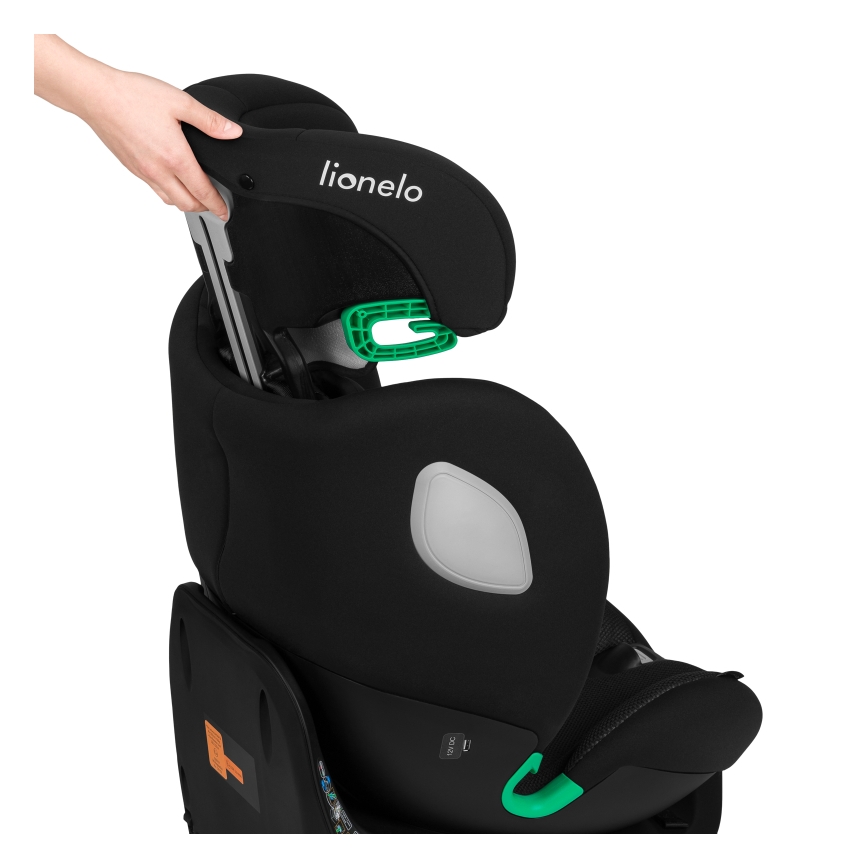 Lionelo - Drehbarer Kindersitz mit Basis BRAAM AIR i-Size 40-150 cm Schwarz Carbon
