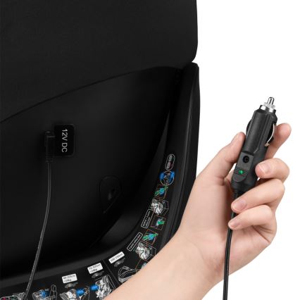 Lionelo - Drehbarer Kindersitz mit Basis BRAAM AIR i-Size 40-150 cm Schwarz Carbon